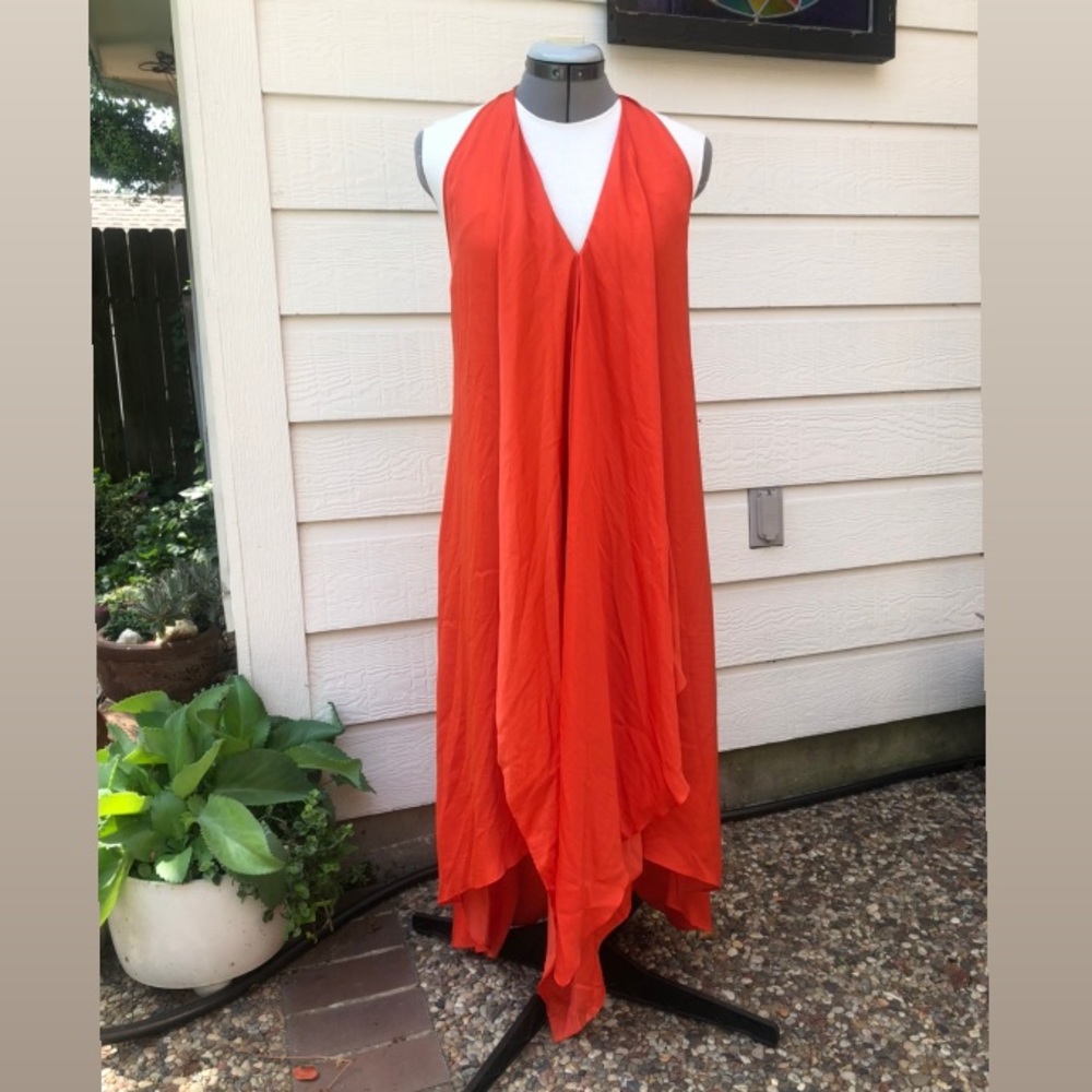 BCBG MaxAzria Backless Flowy Dress